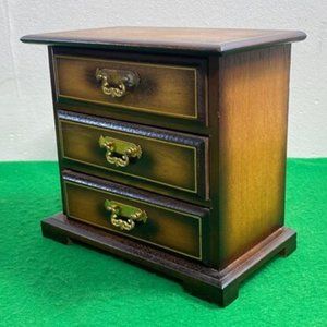 Vintage Gunther Mele 1970's Wooden Jewelry Box - Jewellery with Drawers - Vintag